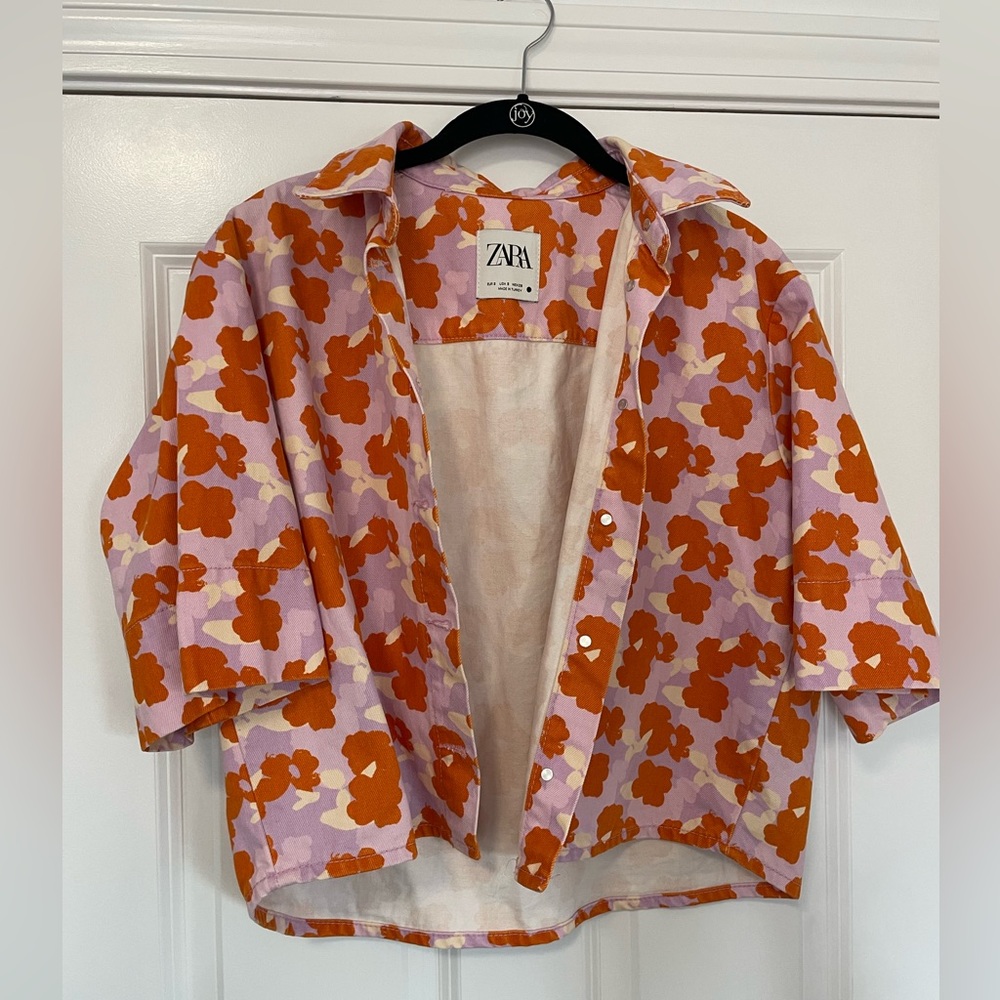 Patterned Zara denim jacket